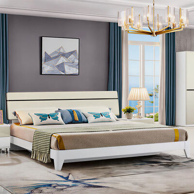 เฟอร์นิเจอร์ห้องนอนขนาดใหญ่จากไม้ พร้อมที่เก็บของ ไมนิมาลิสต์ สะดวกสบาย คุณภาพสูง ห้องพักเด่นหรูหรา โมเดิร์น