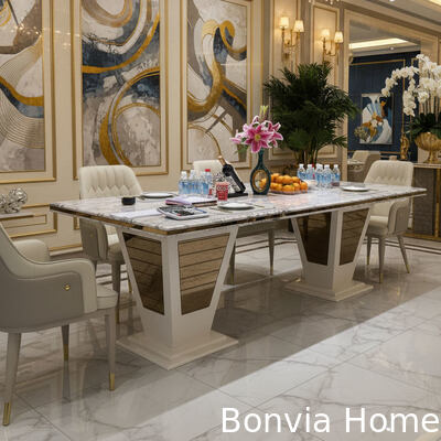 บ้านหรูหราโมเดิร์น โต๊ะอาหารไม้ 6 ที่นั่ง เก้าอี้สี่เหลี่ยม บ้านอาหาร ภัตตาคาร ครบครัน เฟอร์นิเจอร์ห้องอาหาร