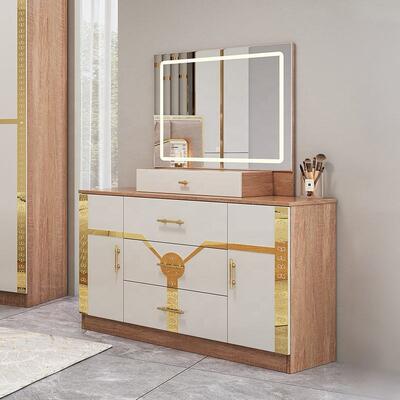 Meuble De Chambre เฟอร์นิเจอร์ห้องนอนโมเดิร์น เซ็ต king size เตียงกรอบไม้ บ้านหรูครบครัน เฟอร์นิเจอร์ตุรกี
