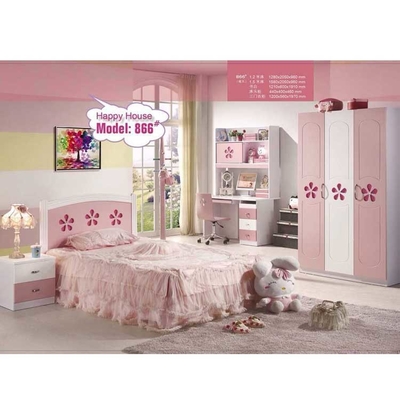 Cappellini Wood ชุดห้องนอนเด็ก Pink Disney Princess Kids Furniture