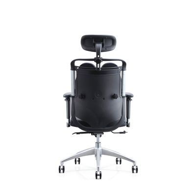 3D Back Office เก้าอี้หนัง Ergonomic หมุนปรับได้พร้อมที่วางเท้า Saddle