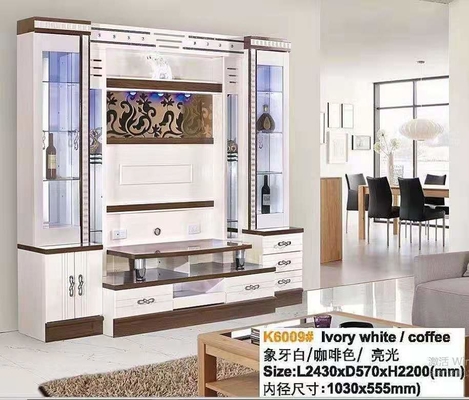 ตู้วางทีวีสไตล์ตู้ปลา ตู้ไม้ MDF ตู้วางทีวี Ashley Foot Armoire