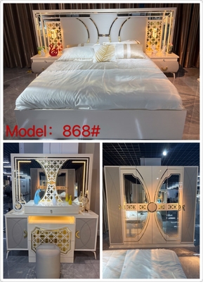 ชุดห้องนอนโมเดิร์น เฟอร์นิเจอร์ MDF หนัง PU วัสดุไม้ SGS