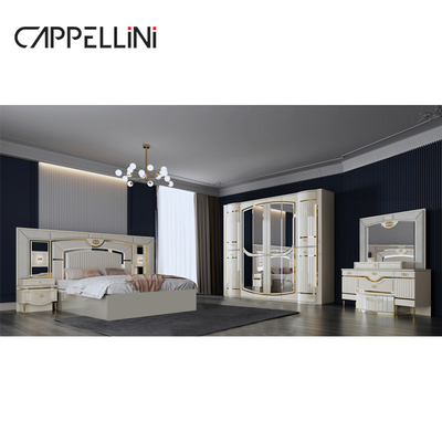 คุณภาพดี โมเดิร์น เตียงเตียงกษัตริย์หนังคู่ Mdf Frame Luxury Full Queen Size บ้านไม้ เตียงนอนครบครัน