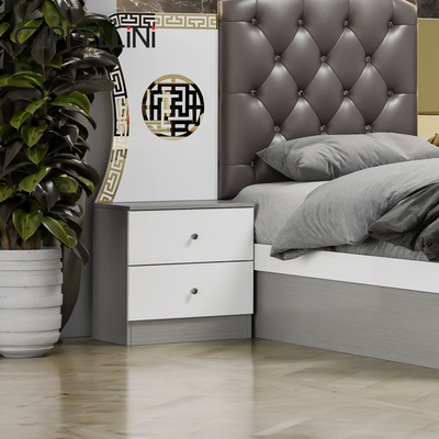 แบบเรียบง่าย โมเดิร์น ดับเบิ้ล คิงไซส์ ห้องนอนหนัง ห้องพักบ้านหรูหรา Queen Wooden Mdf ชุดเฟอร์นิเจอร์ห้องนอนเต็ม