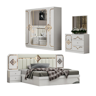 โฟชาน Wholesale ราคาถูก หรูหรา Double King Size Bedroom Set บ้านสมัยใหม่ ครบครัน
