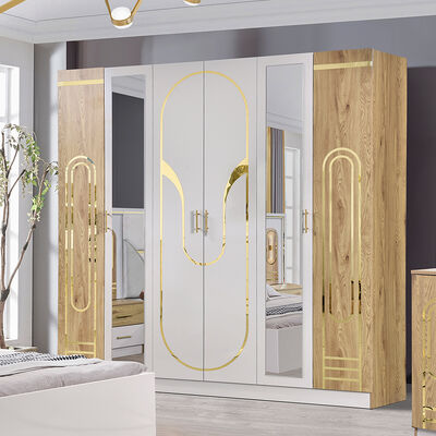 โฟชาน ขายปลีก เซตห้องนอนขนาดกษัตริย์ เฟอร์นิเจอร์ไม้ เตียงคู่ โมเดิร์น