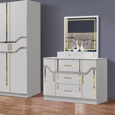 ประเทศจีน ขายปลีก ราคาถูก MDF ไม้ ขนาดพระ เตียง 5 ชิ้น ห้องนอนคู่ โมเดิร์นหรูหรา โครงสร้างไม้ เตียงนอน เฟอร์นิเจอร์