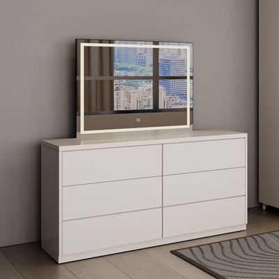 เซตห้องนอนไม้ระดับพรีเมี่ยมขนาดใหญ่ พร้อมห้องเก็บของ ให้บรรยากาศแบบขั้นต่ําที่สบายใจ สําหรับห้องนอนที่หรูหราทันสมัย