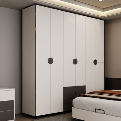 เซตห้องนอนแบบมินิมอลิสต์โมเดิร์น ขนาดครบครันในไม้คลาสสิค พร้อมห้องเก็บของ