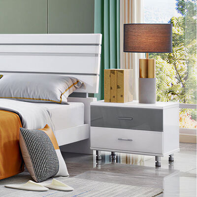 ชุดเฟอร์นิเจอร์ห้องนอน Master คลาสสิกไม้ ขนาดกษัตริย์ สถานที่เก็บของ สะดวกสบาย คุณภาพสูง มินิมอลิสต์หรูหรา เฟอร์นิเจอร์โมเดิร์น ห้องนอน