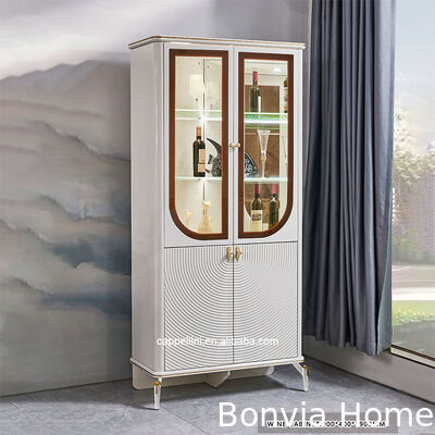 ชุดโต๊ะอาหารหรูหราสง่างามพร้อมเก้าอี้ 6 ที่นั่ง เฟอร์นิเจอร์บ้านเก็บของสีขาว ชุดห้องอาหารไม้ขนาดใหญ่ทันสมัยครบชุด