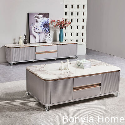 ตู้ทีวีไม้หรูหราดีไซน์ทันสมัย เฟอร์นิเจอร์บ้าน ลิ้นชักเก็บของ ท็อปหินอ่อน สเลท ขนาดใหญ่ ยาว ตู้ทีวีไม้สำหรับห้องนั่งเล่น