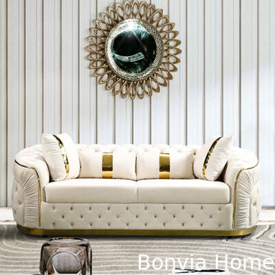 High End Custom Luxury Villa 3 2 1 Seater Sofa Set Furniture Living Room Modular Italian Modern Design Fabric Sectional Sofa