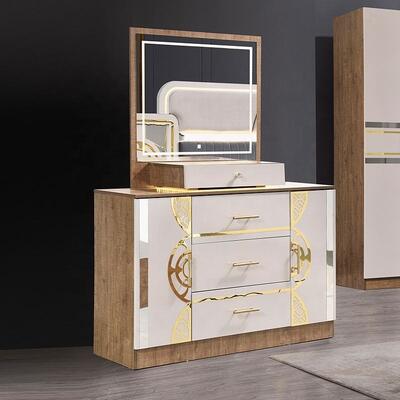 Chambre a Coucher ครบครัน ชุด ห้องนอนตุรกี ราคาถูก Wholesale Master Room king Size เตียงไม้ ชุดเฟอร์นิเจอร์ห้องนอนทันสมัย ยังไม่มีรีวิว