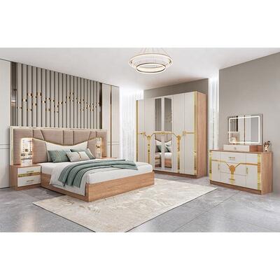 Meuble De Chambre เฟอร์นิเจอร์ห้องนอนโมเดิร์น เซ็ต king size เตียงกรอบไม้ บ้านหรูครบครัน เฟอร์นิเจอร์ตุรกี