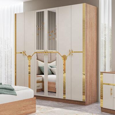 Meuble De Chambre เฟอร์นิเจอร์ห้องนอนโมเดิร์น เซ็ต king size เตียงกรอบไม้ บ้านหรูครบครัน เฟอร์นิเจอร์ตุรกี