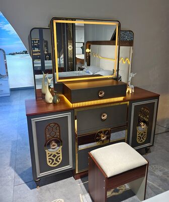โฟชาน Wholesale Luxury Complete Bedroom Sets 5 ชิ้น ขนาด king Bed Suite กรอบไม้ Turkish Modern Bedroom Furniture Set