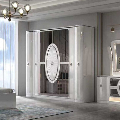 ราคาปลีก เฟอร์นิเจอร์ห้องนอนโมเดิร์นหรูหรา เซ็ต king Size Bed Frame Master Room เซตห้องนอนเทิร์กครบครัน พร้อมไฟ LED