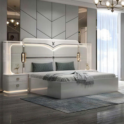 เซนส์ De Chambre โซฟาไซส์กิง เซตห้องนอนหรู หลังบ้าน ห้องนอนคู่ ห้องนอนไม้ ตุรกี เฟอร์นิเจอร์ห้องนอนโมเดิร์น