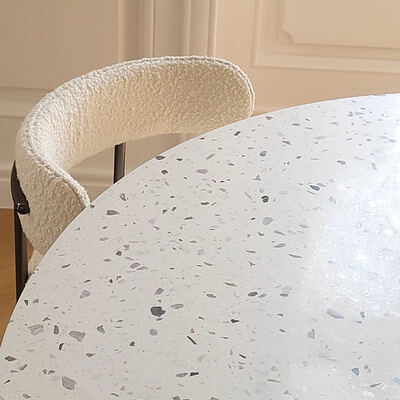 Nordic Homeเฟอร์นิเจอร์สีขาวโต๊ะรับประทานอาหารกลม 6 ที่นั่งไม้โมเดิร์นหรูหราโต๊ะรับประทานอาหารและเก้าอี้ชุดสำหรับห้องรับประทานอาหาร