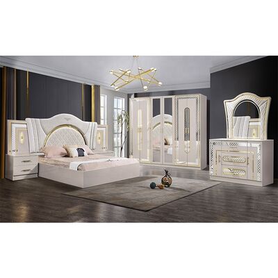 Chambre a Coucher ครบครัน ไฟฟ้าสองที่ ห้องนอน เซ็ต king size ห้องนอน Suite กรอบไม้ โมเดิร์น เฟอร์นิเจอร์ห้องนอนหรู
