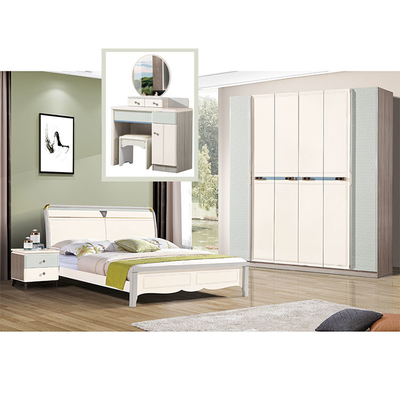 ODM OEM Minimalist King Bedroom Set เตียงไม้เนื้อแข็งคู่ 1800 * 2000mm