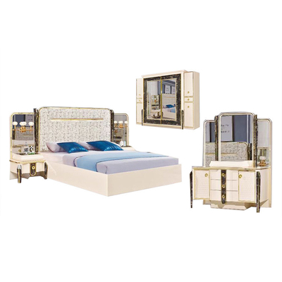 OEM ODM Cappellini ชุดห้องนอนไม้แฟนซีชุดแสงหรูหราสไตล์