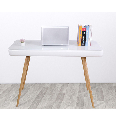 Cappellini Solid Wood Tempered Glass โต๊ะคอมพิวเตอร์กว้าง 27cm