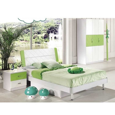 E1 MDF Cappellini Green Children Bedroom ชุดเฟอร์นิเจอร์มุมโค้งมน