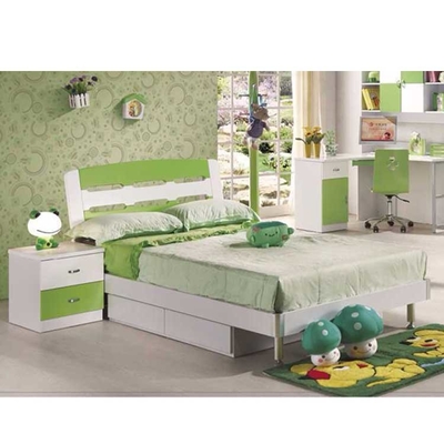 ชุดห้องนอนเด็ก Cappellini Green ชุดเฟอร์นิเจอร์เด็กทันสมัย ​​960mm Bed