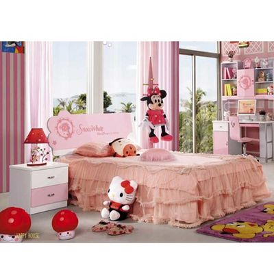 Cabrini Pink White ชุดห้องนอนเด็ก Princess Kids Furniture 5pcs