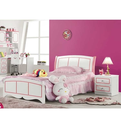 5mm MDF ไม้เนื้อแข็งสาวห้องนอนเฟอร์นิเจอร์สีชมพู ODM