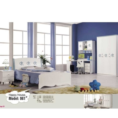 MDF PU Glass Blue Boys ชุดห้องนอนเด็ก 961 OEM